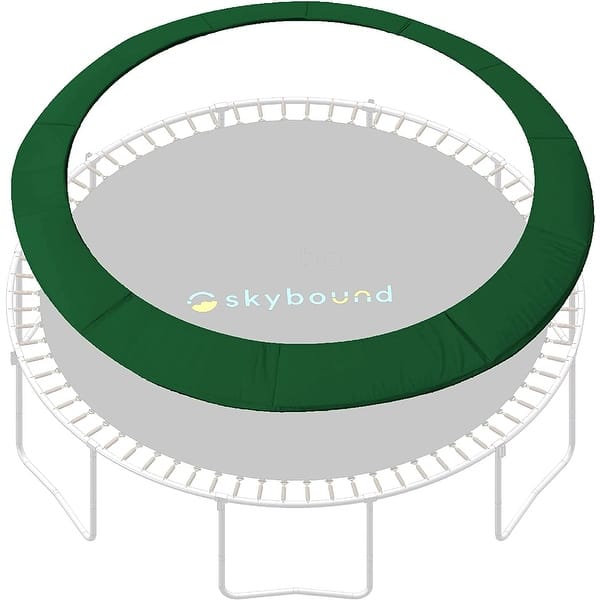 slide 2 of 8, SkyBound Universal Replacement Trampoline Safety Pad - Dark Green Spring Cover Fits 12ft Frame - Long Lasting Water-Resistant Teens - 12ft