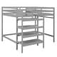 preview thumbnail 6 of 30, Full Size Loft Bed With Built-in Storage Staircase,Hanger,Shelves for Home