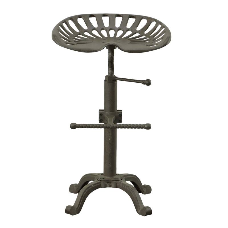 Adjustable Iron Tractor Seat Barstool
