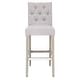 preview thumbnail 27 of 29, Carter 29" Button Tufted Bar Stool (Set of 2) Antique Gray Finish