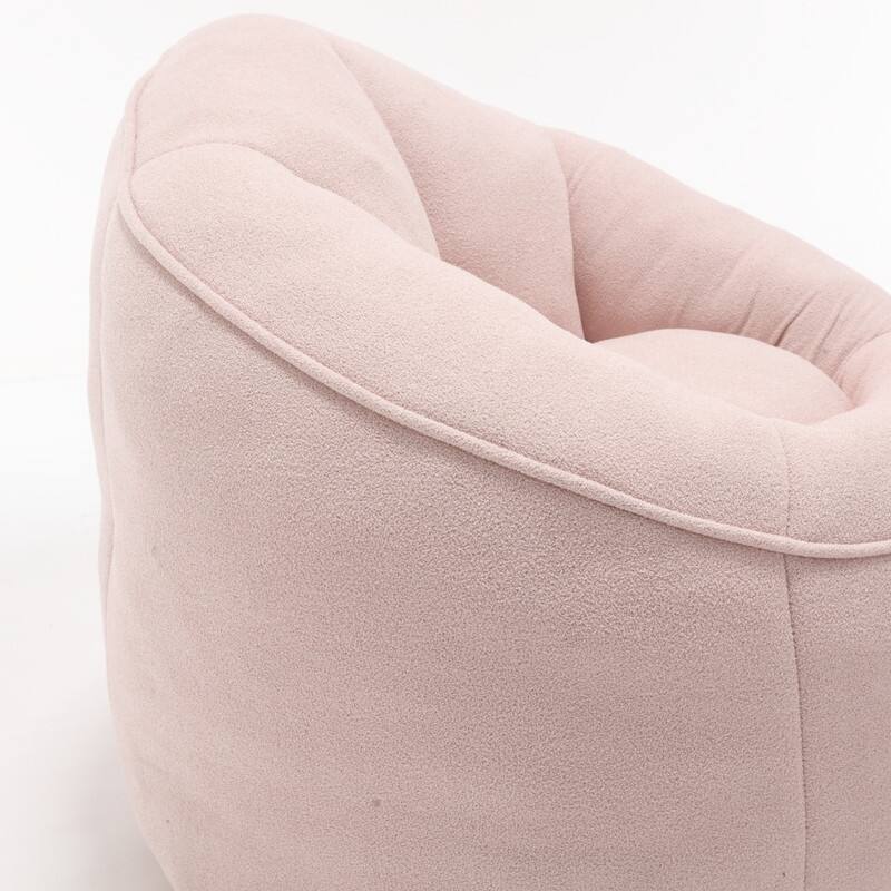Compressed Foam Bean Bag Chair with Footrest - Plush Lounger for Modern Living Spaces