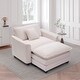 preview thumbnail 5 of 45, Organnice 40" Chenille Lounge Chair for Reading, Modern Couch Cozy Sofa Bed with Ottoman, Living Room Single Sofa Accent Chair