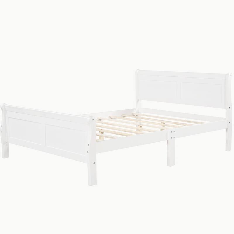 Full Queen Twin Size Wood Platform Bed