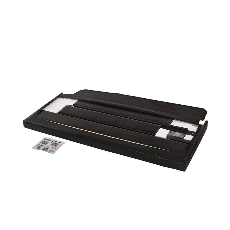 Erin Upholstered Bed - Full Size - Modern Black Faux Leather Design