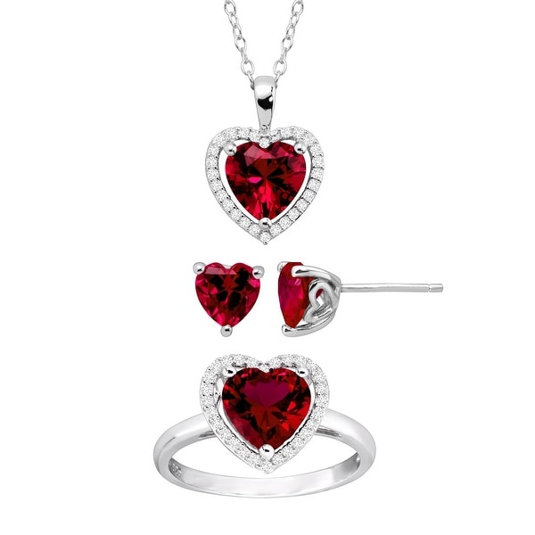 ruby rings set in sterling silver