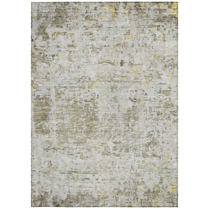 HomeRoots Abstract Transitional Rectangle Outdoor Rug