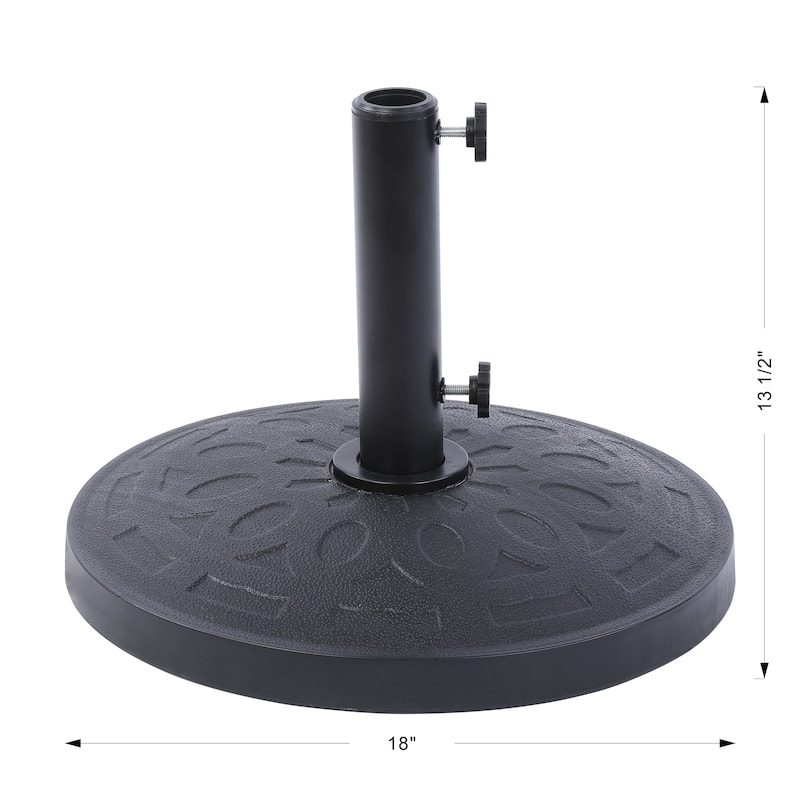 9 Ft Aluminum Patio Umbrella with Decorative Base