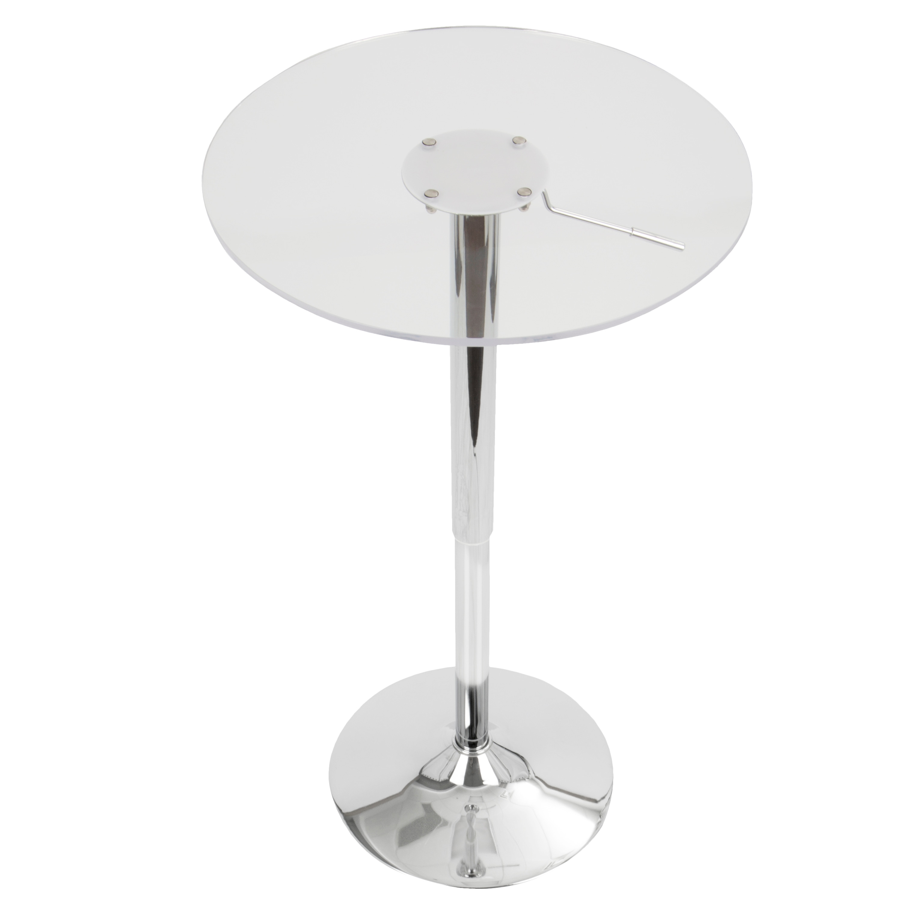 LumiSource 23 inch Clear Acrylic Adjustable Bar Table On Sale