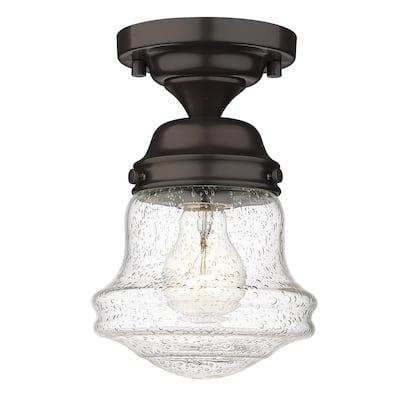 Vaughn 1 Light 6 inch Bronze Flush Mount Light