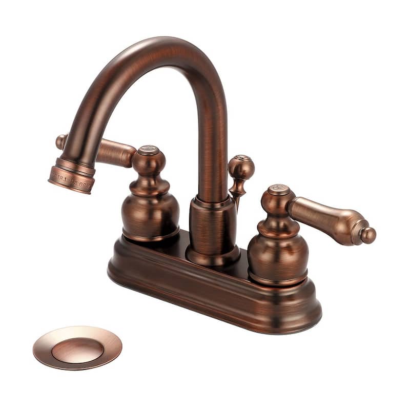 Brentwood 2 Handle Bath Faucet with Metal Handle Levers - 7'6" x 9'6" - Oil Rubbed bronze
