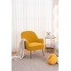 Modern Soft fabric Yellow Ergonomics Accent Chair Living Room Chair ...