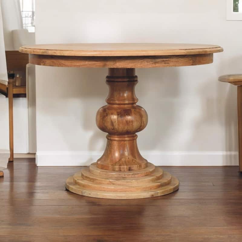 Artisan Furniture Solid Wood Round Turned Dining Table