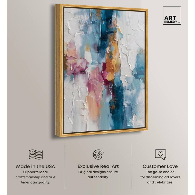 Petal Pink and Ocean Blue II Canvas by Art Remedy