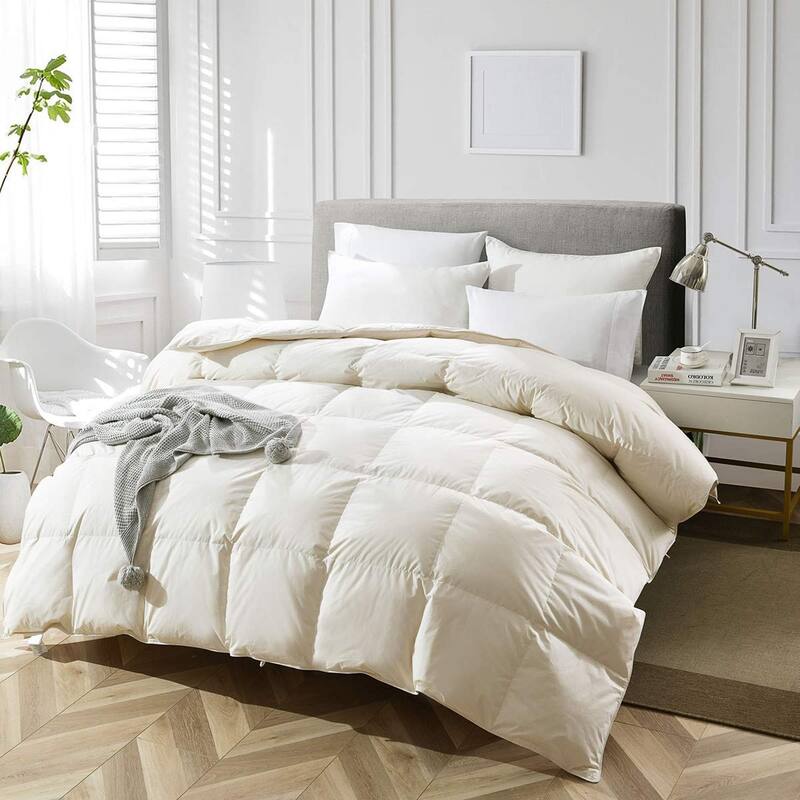 Feathers Down Comforter Super King, Cooling Feathers Down Duvet for