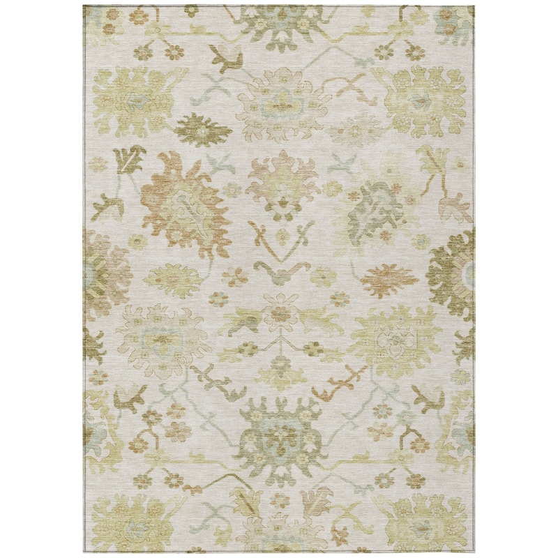 HomeRoots Floral Traditional Rectangle Outdoor Rug