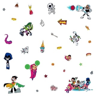Red & Pink & Blue Teen Titans Go! Wall Decals by RoomMates