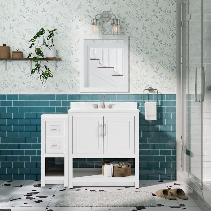 Blakely Vanity with Mirror and 12-inch Side Cabinet