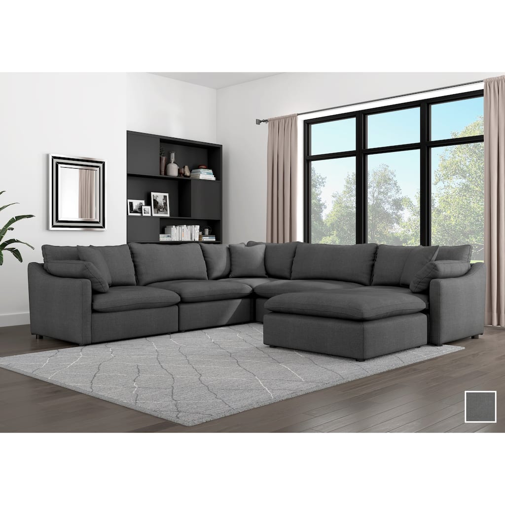 Freemont & Park Eleena 6-Piece Modular Sectional Sofa with Ottoman