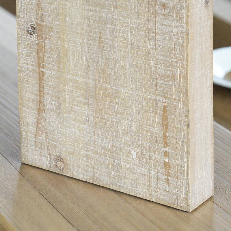 52 Inch Wood Console Table with Curved Edge, Rustic Cedar Veneer Entryway Table with Sled Base for Living Room