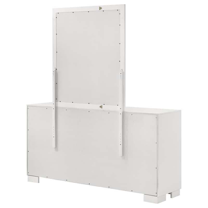 Jessica Contemporary Wood 6-drawer Dresser Cream White