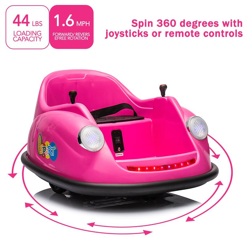 360° Rotation 12v Kids Electric Ride on Bumper Car