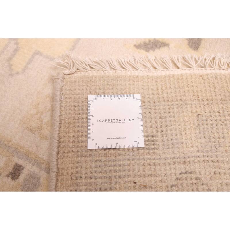 ECARPETGALLERY Hand-knotted Royal Oushak Light Grey Wool Rug - 10'2 x 13'11