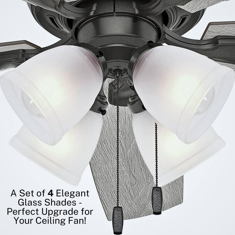 Ceiling Fan Light Covers: Clear Glass Shade Lamp Replacement Kit for Ceiling Fan Light Kits