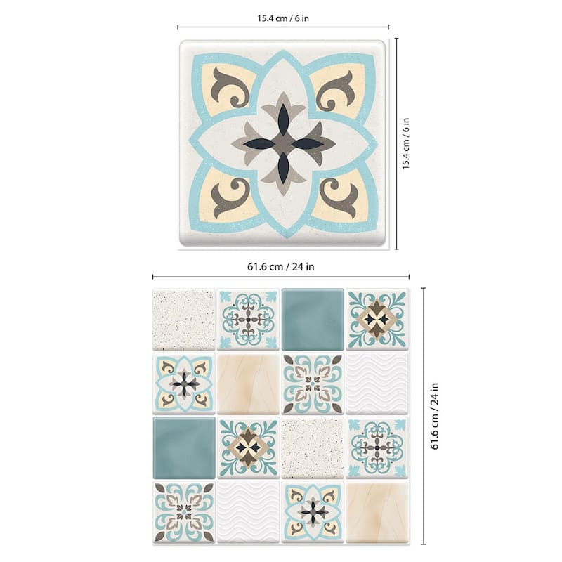 Walplus 3D Sticker Tile Splashbacks Mosaics Peel and Stick Kitchen Backsplash