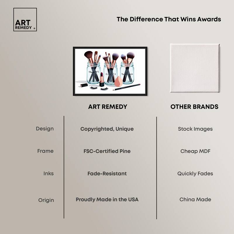 Glamour Glassware Canvas by Art Remedy