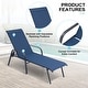 preview thumbnail 40 of 62, Set of 4 Lounge Chairs Outdoor Chaise Lounge with Arms and Adjustable Back