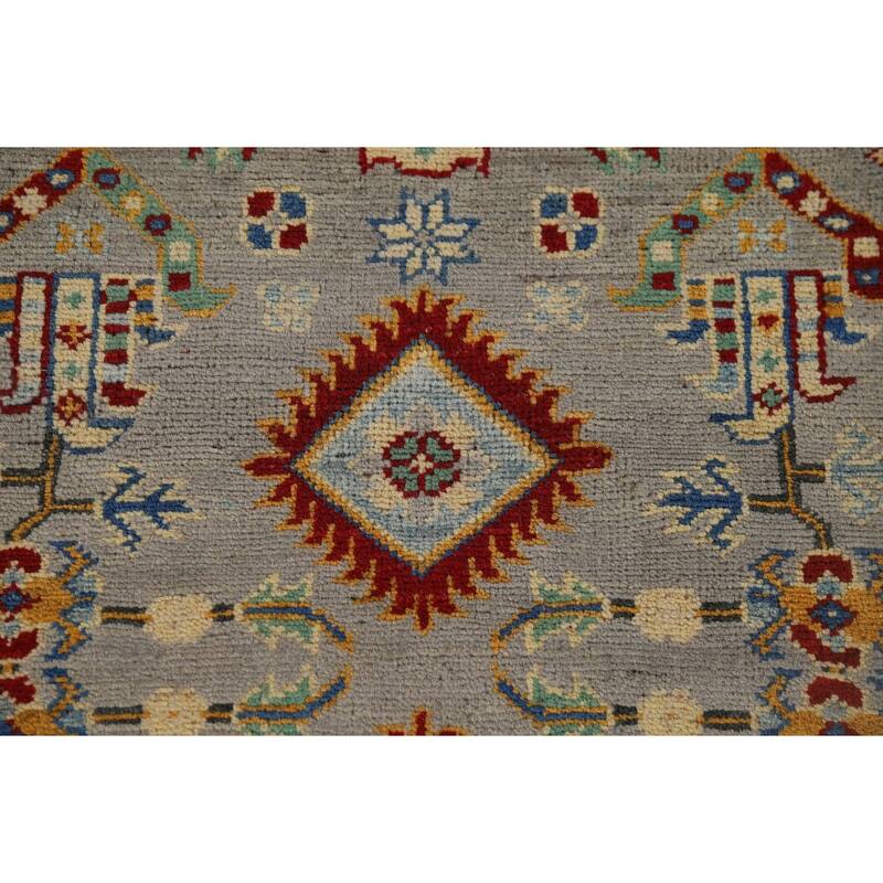 Kazak Oriental Runner Rug Hand-Knotted Wool Carpet - 2'8" x 16'4"