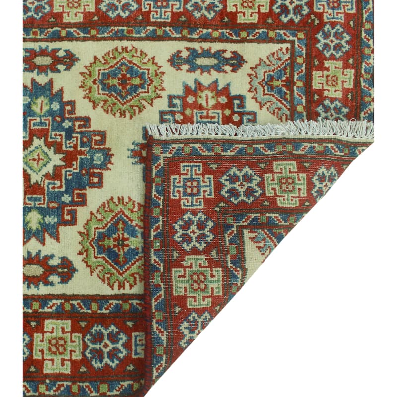 Kazak Olga Ivory/Red Runner - 2'7" x 19'10"