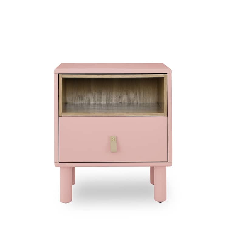 Single Drawer Bedside Table, Modern Wooden Style Bedside Table