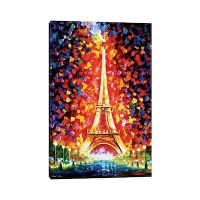 iCanvas "Paris - Eiffel Tower Lighted" by Leonid Afremov Canvas Print