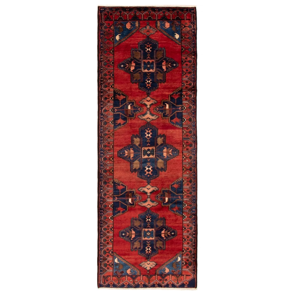 ECARPETGALLERY Hand-knotted Konya Anatolian Red Wool Rug - 3'9 x 10'5
