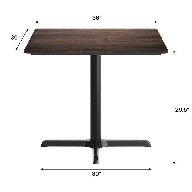 Commercial HPL Tabletop with Table Height Crisscross Base