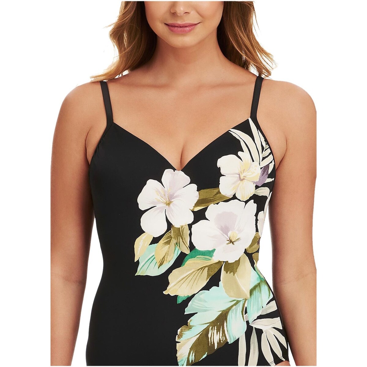 Shop Swim Solutions Womens Floral Sweetheart Slimming One Piece