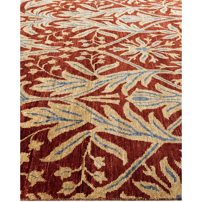 Ganga One-of-a-Kind Handmade Area Rug, Red - 8' 3" x 10' 1"