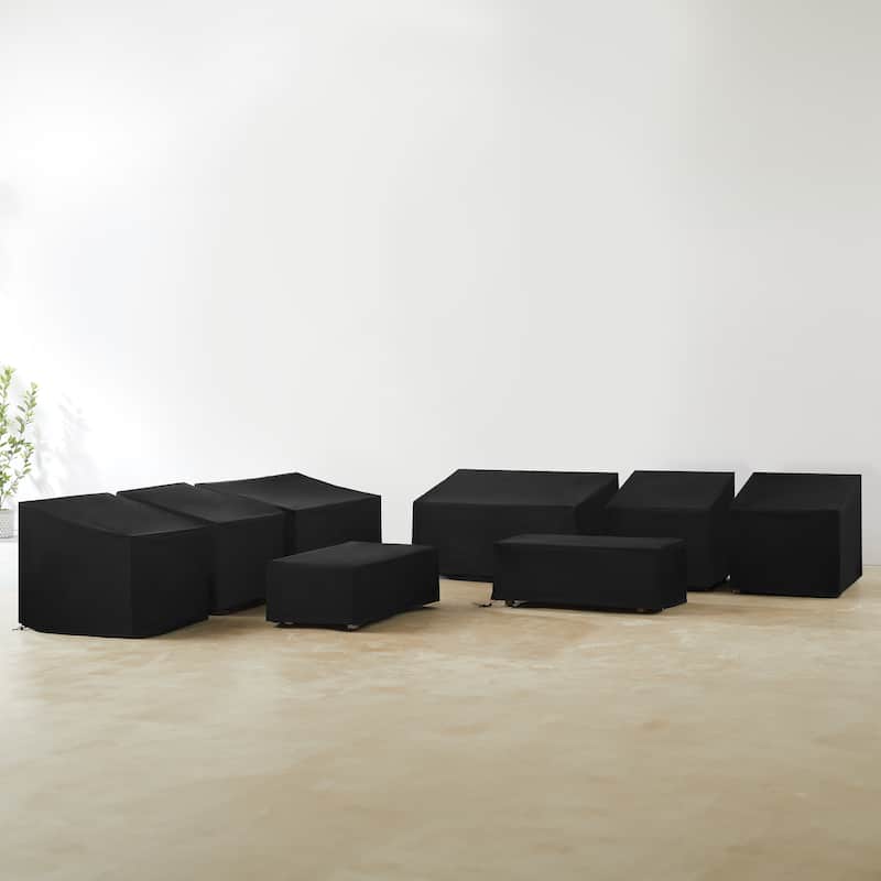 Crosley 8Pc Outdoor Furniture Cover Set - Black