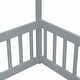 preview thumbnail 54 of 56, Double Twin House-Style Floor Bed with Fence and Guardrails, No Door