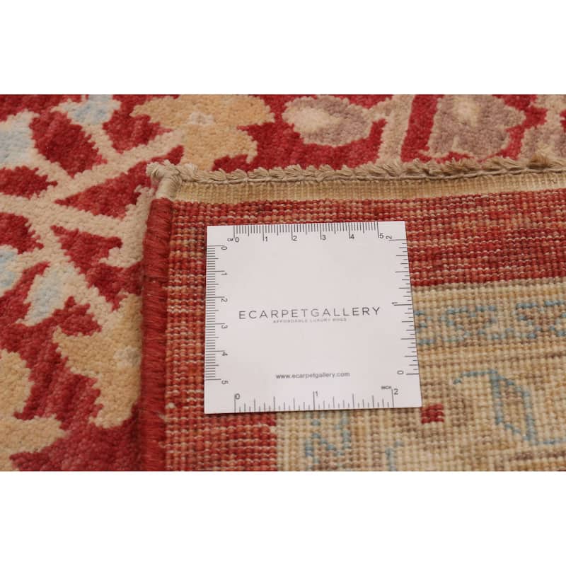 ECARPETGALLERY Hand-knotted Peshawar Finest Red Wool Rug - 7'10 x 10'2