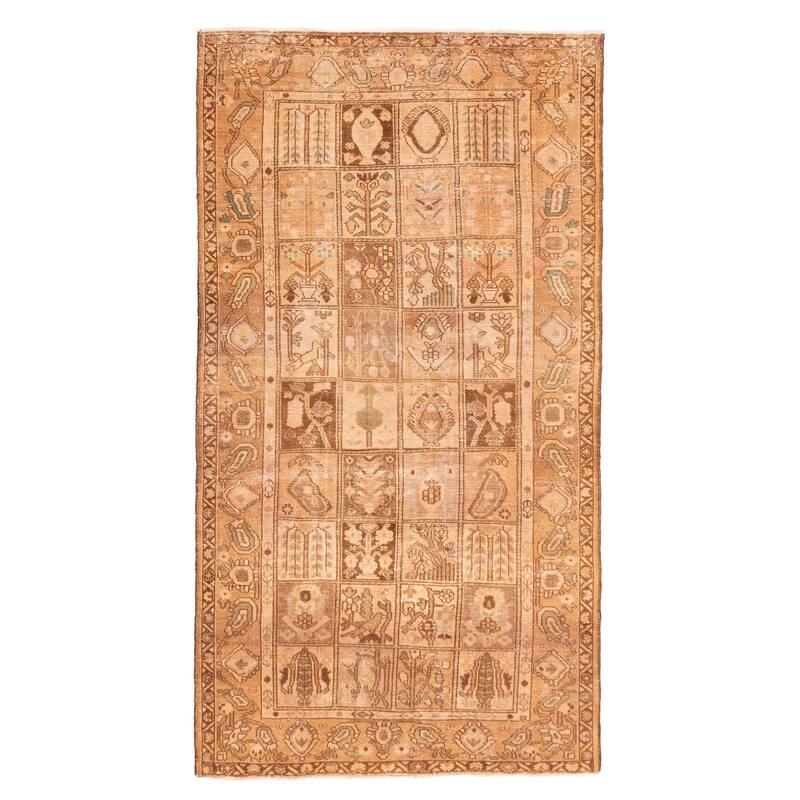 ECARPETGALLERY Hand-knotted Antalya Vintage Brown, Copper Wool Rug - 5'1 x 9'5