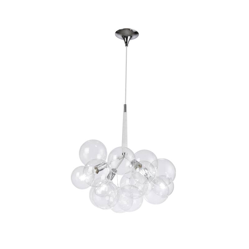 4-Light Cluster Chandelier 20pcs Glass Globe Bubbles Lamp