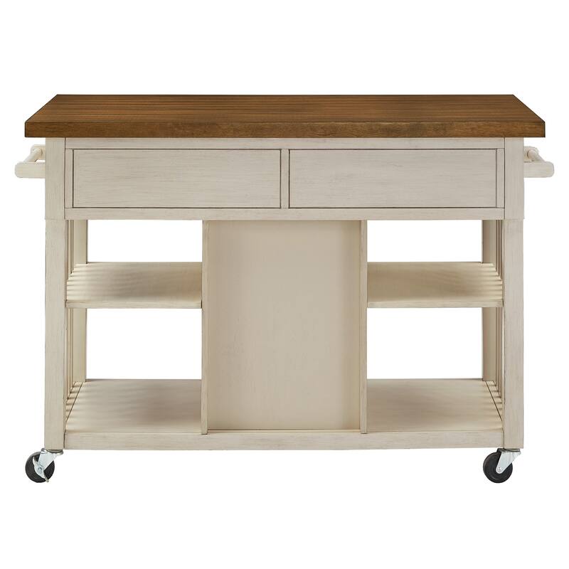 Eleanor Kitchen Island with Wine Rack by iNSPIRE Q Classic