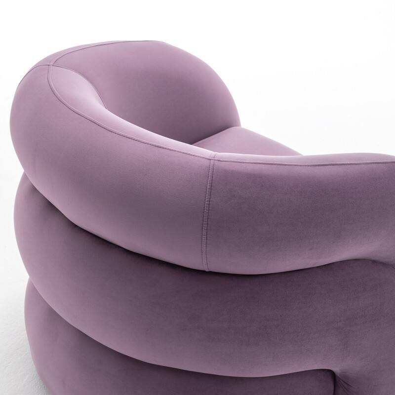 SEYNAR Modern Glam Velvet 360 Degree Swivel Accent Armchair with Tufted Back Set of 2