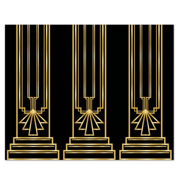 Shop Pack Of 6 Great 20 S Black And Gold Backdrop Wall Decoration