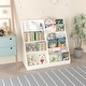 preview thumbnail 3 of 12, White Wooden Kids Bookshelf and Toy Storage Organizer with 4 Tier