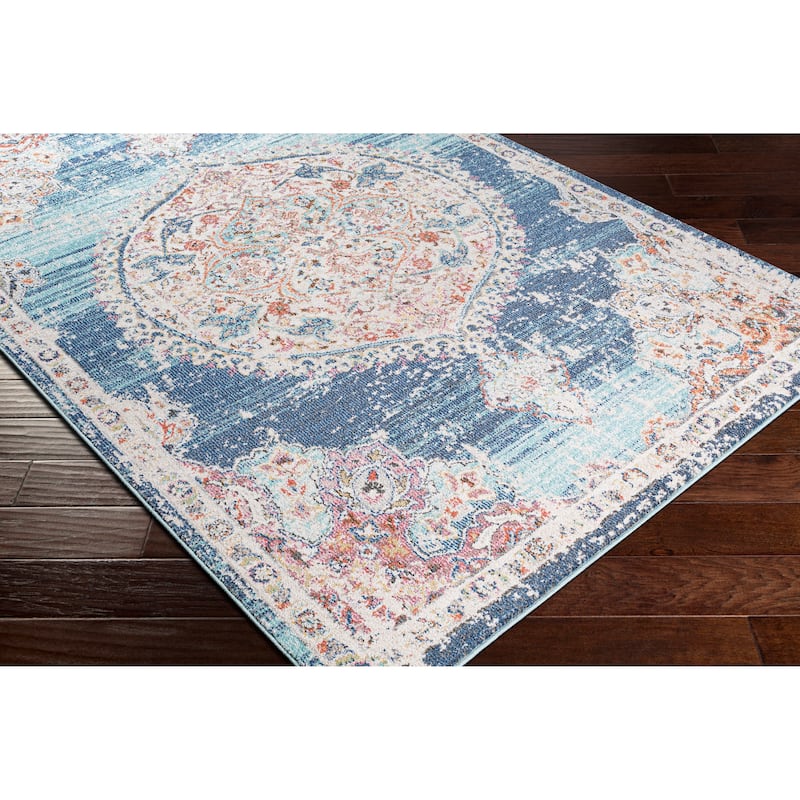 Gabbie Distressed Medallion Area Rug