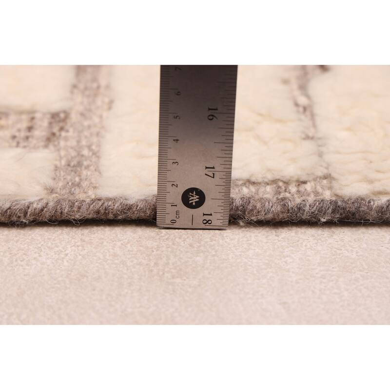 ECARPETGALLERY Hand-knotted Looma Cream Wool Rug - 7'11 x 10'3