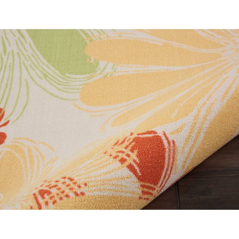 Ogunquit Indoor/Outdoor Abstract Floral Modern Rug by Havenside Home